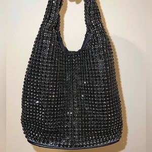 Black crystal bag